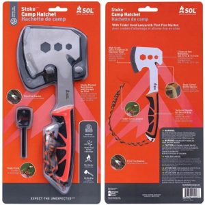 SOL Stoke Camp Hatchet – Hache de Camping Multifonctionnelle