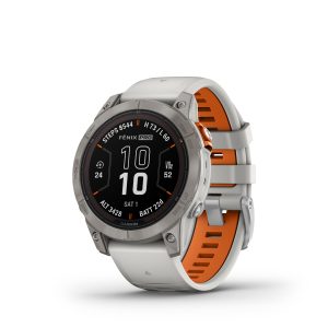 GARMIN Fénix 7 Pro Sapphire Solar Edition Titanium avec bracelet gris / orange 47mm