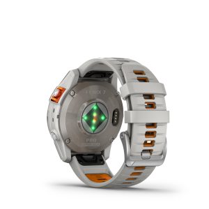 GARMIN Fénix 7 Pro Sapphire Solar Edition Titanium avec bracelet gris / orange 47mm