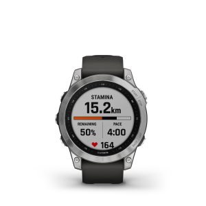 GARMIN Fénix 7 – Standard Edition Silver avec bracelet gris
