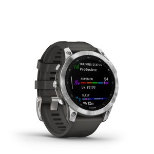 GARMIN Fénix 7 – Standard Edition Silver avec bracelet gris