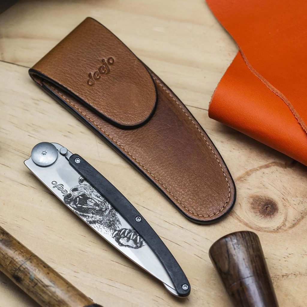 Deejo Etui Ceinture en Cuir Veau - Naturel