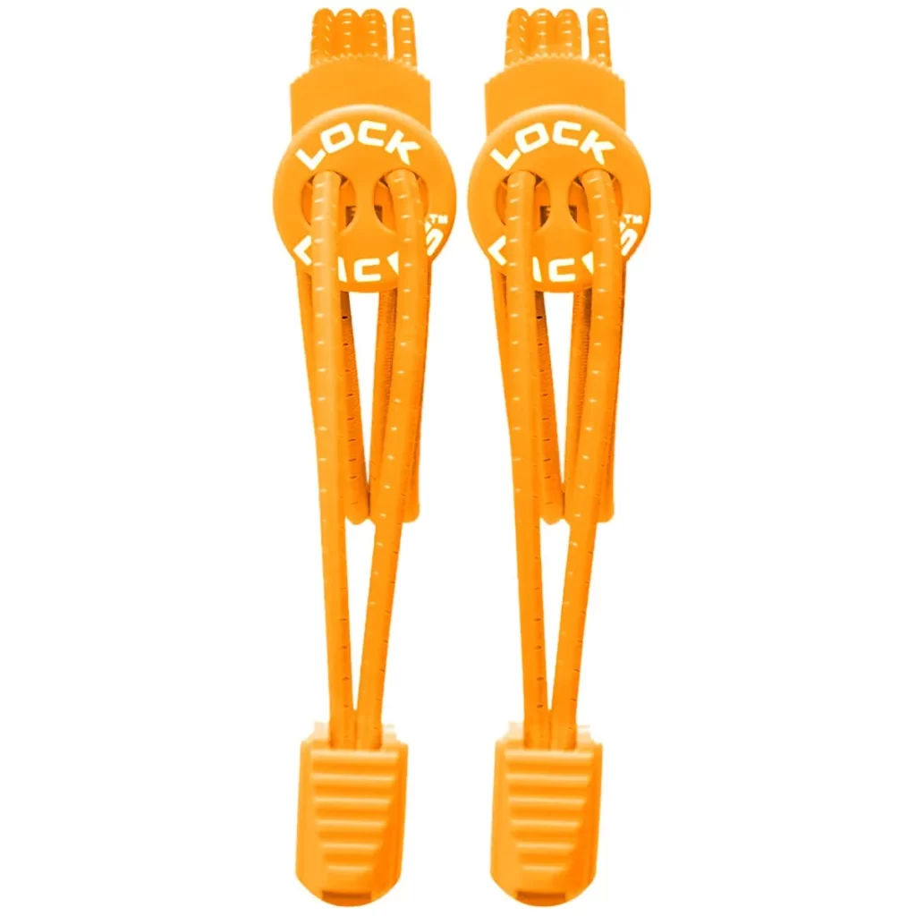 LOCK LACES - Paire de Lacets élastiques sans noeud Orange