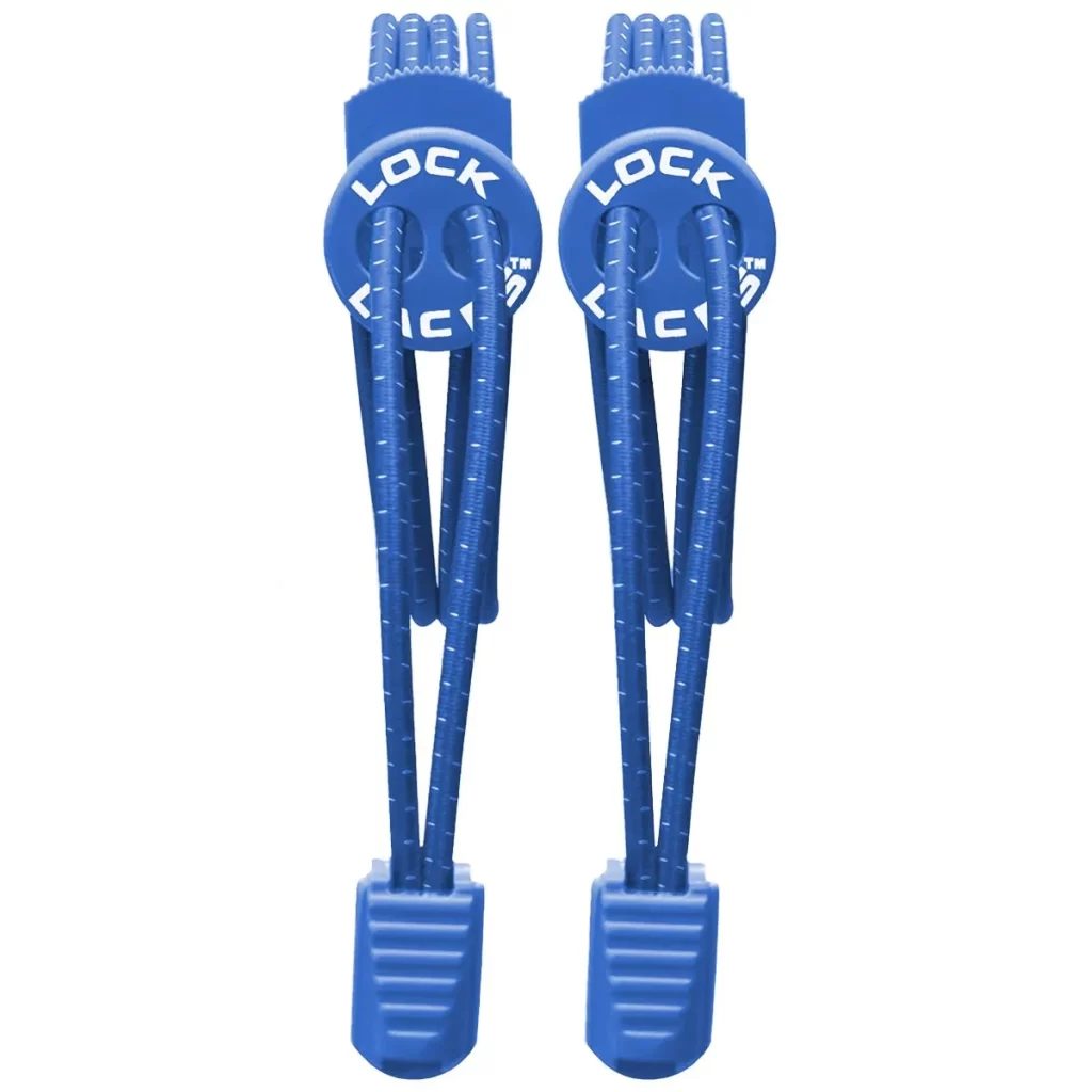 LOCK LACES - Paire de Lacets élastiques sans noeud BLEU