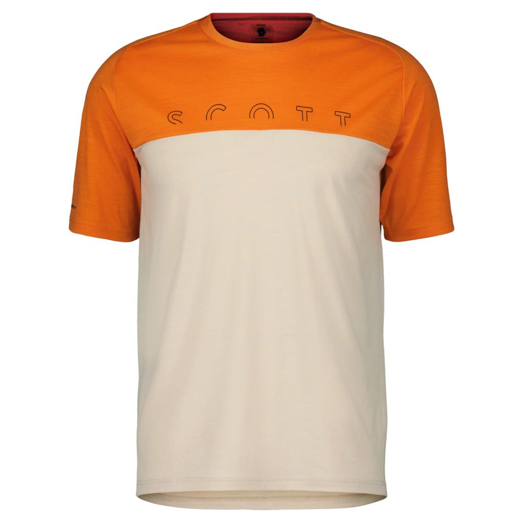 SCO Tee M's Defined Merino SS - flash orange / dust white