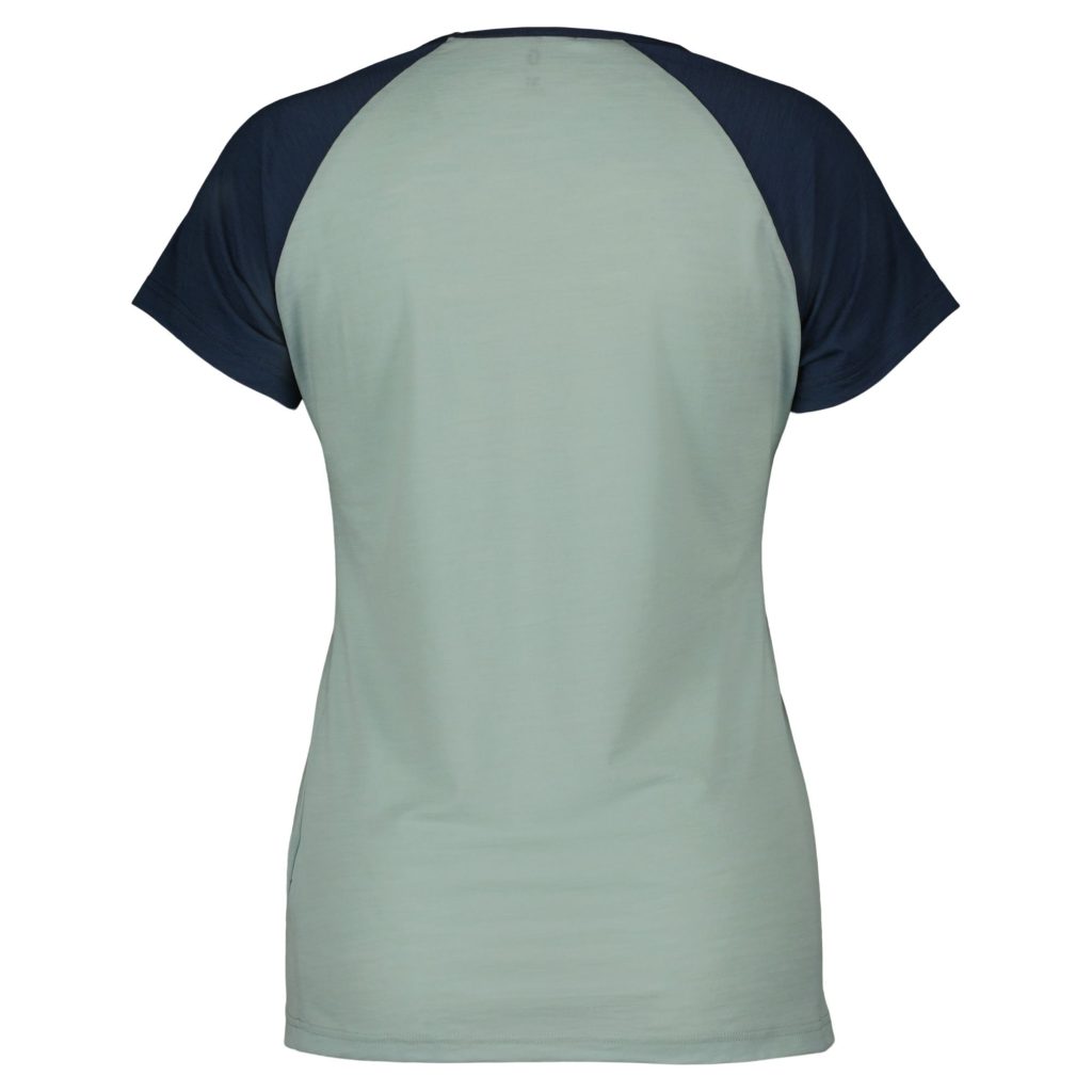 SCO Tee W's Defined Merino SS - metal blue / fresh green