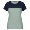 SCO Tee W's Defined Merino SS - metal blue / fresh green