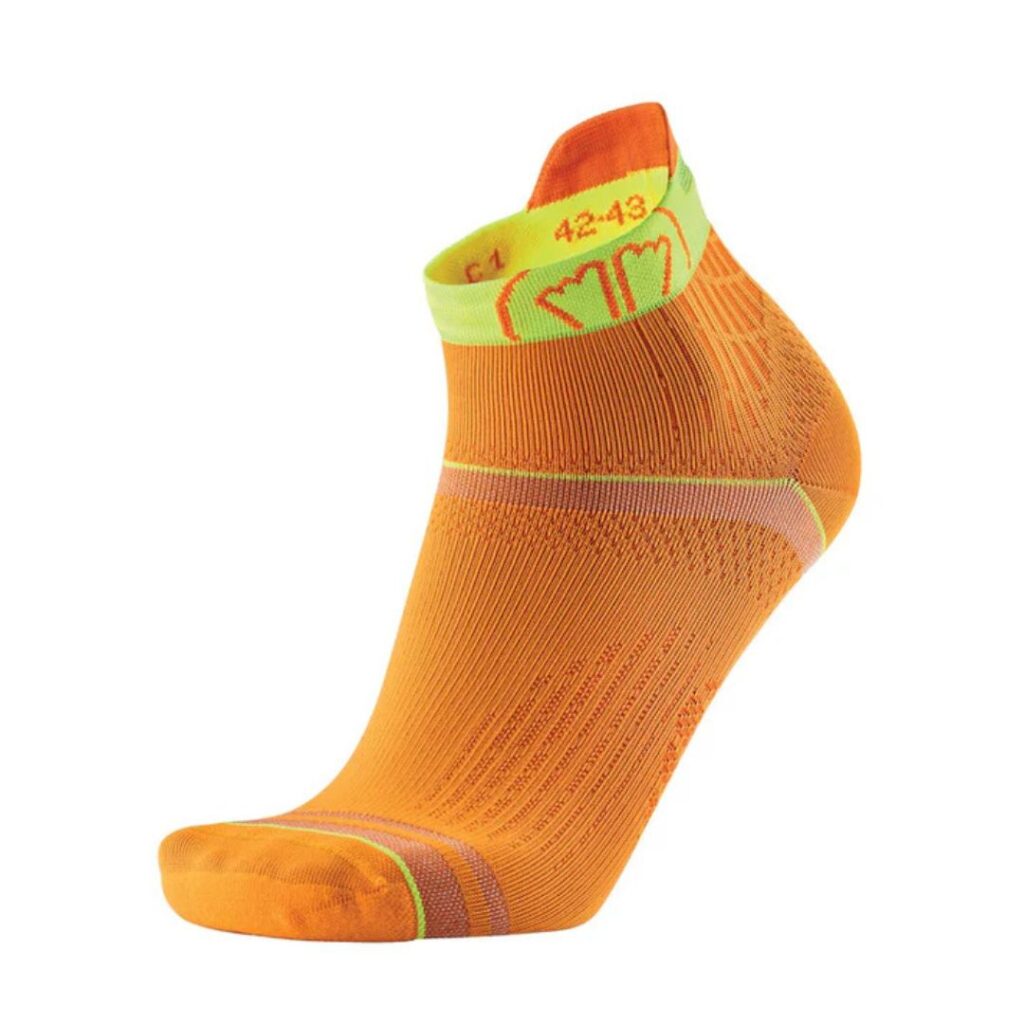 SIDAS - RUN Feel Socks Chaussettes de Running Mango/Yellow.