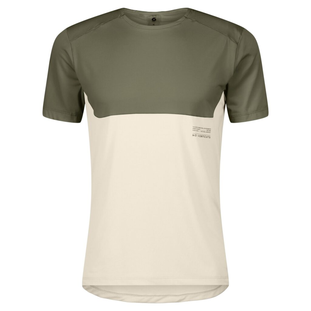 T-shirt à manches courtes homme SCOTT Endurance Tech hay green/cotton white
