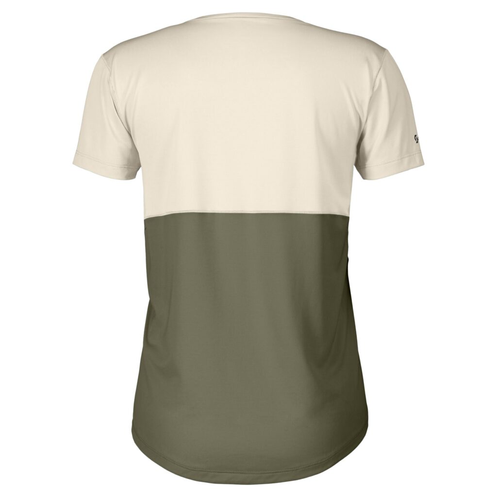 T-shirt à manches courtes femme SCOTT Endurance Tech cotton white/hay green
