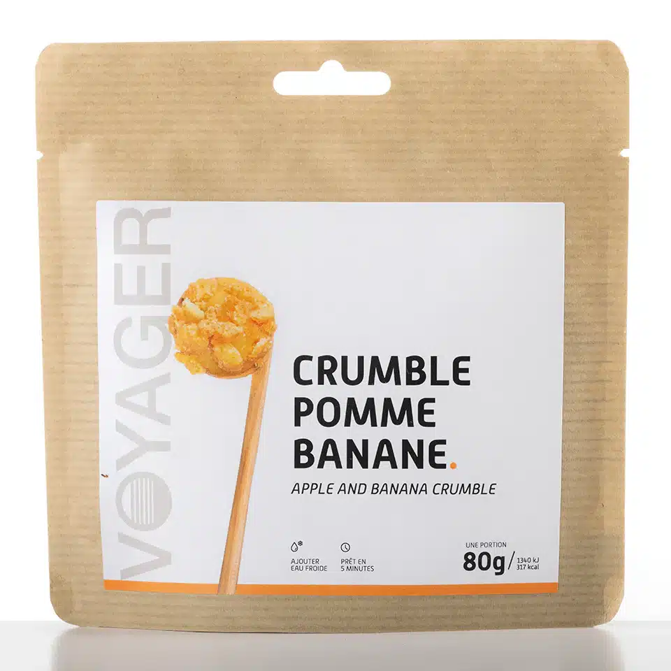 VOYAGER - Crumble pomme-banane lyophilisé - 80g - 325 kcal