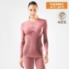 IRON-IC - T-SHIRT Baselayer Femme 40% Thermo Merino Rose