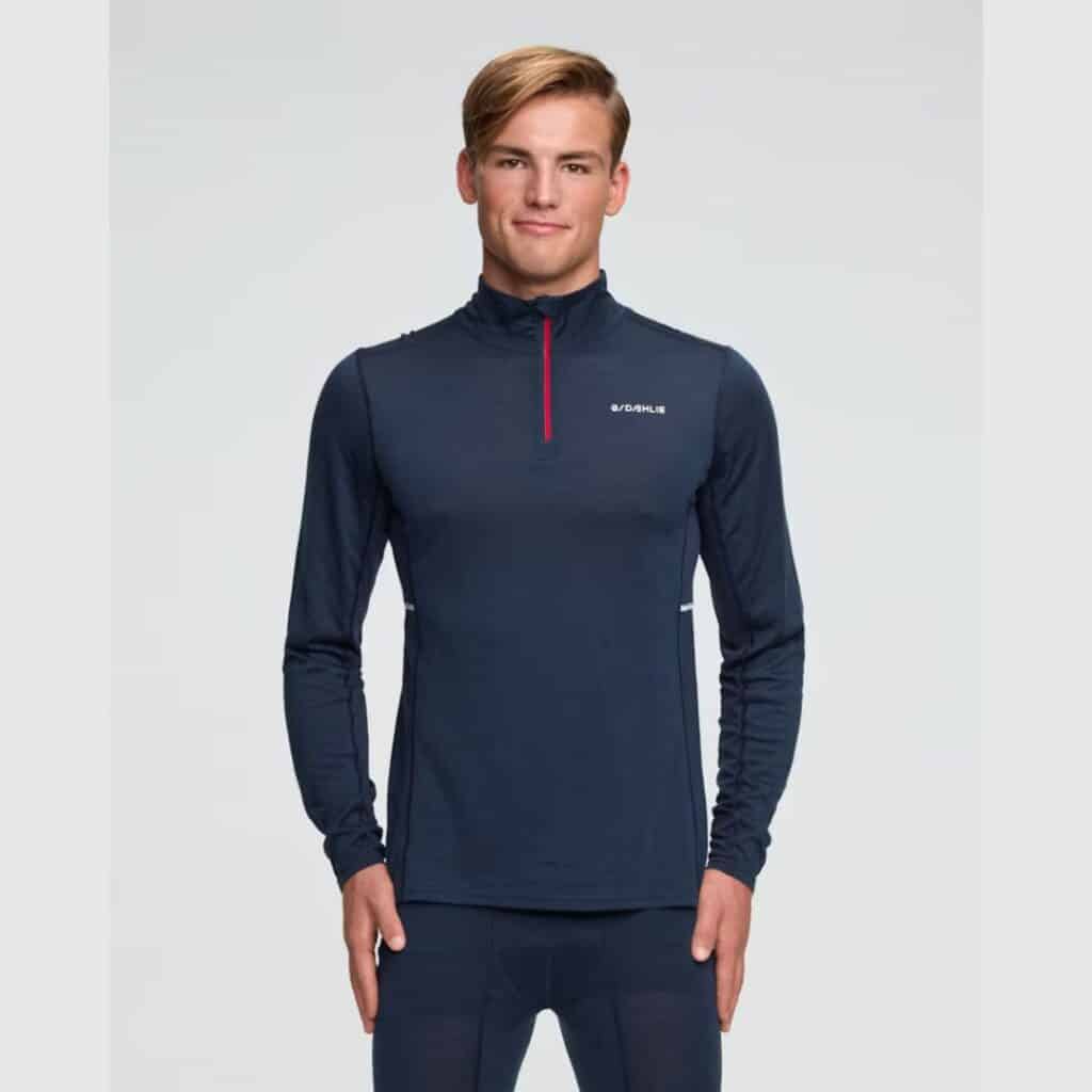 DAEHLIE- Performance Wool Half Zip - Navy Homme