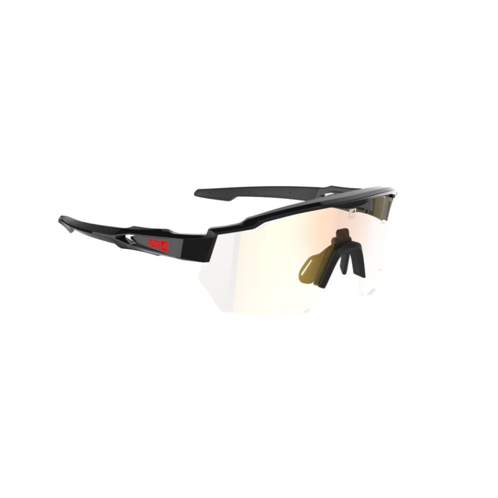 AZR - 4128- Kromic Race rx Noire vernie / écran kromic rouge multicouche CAT 0/3